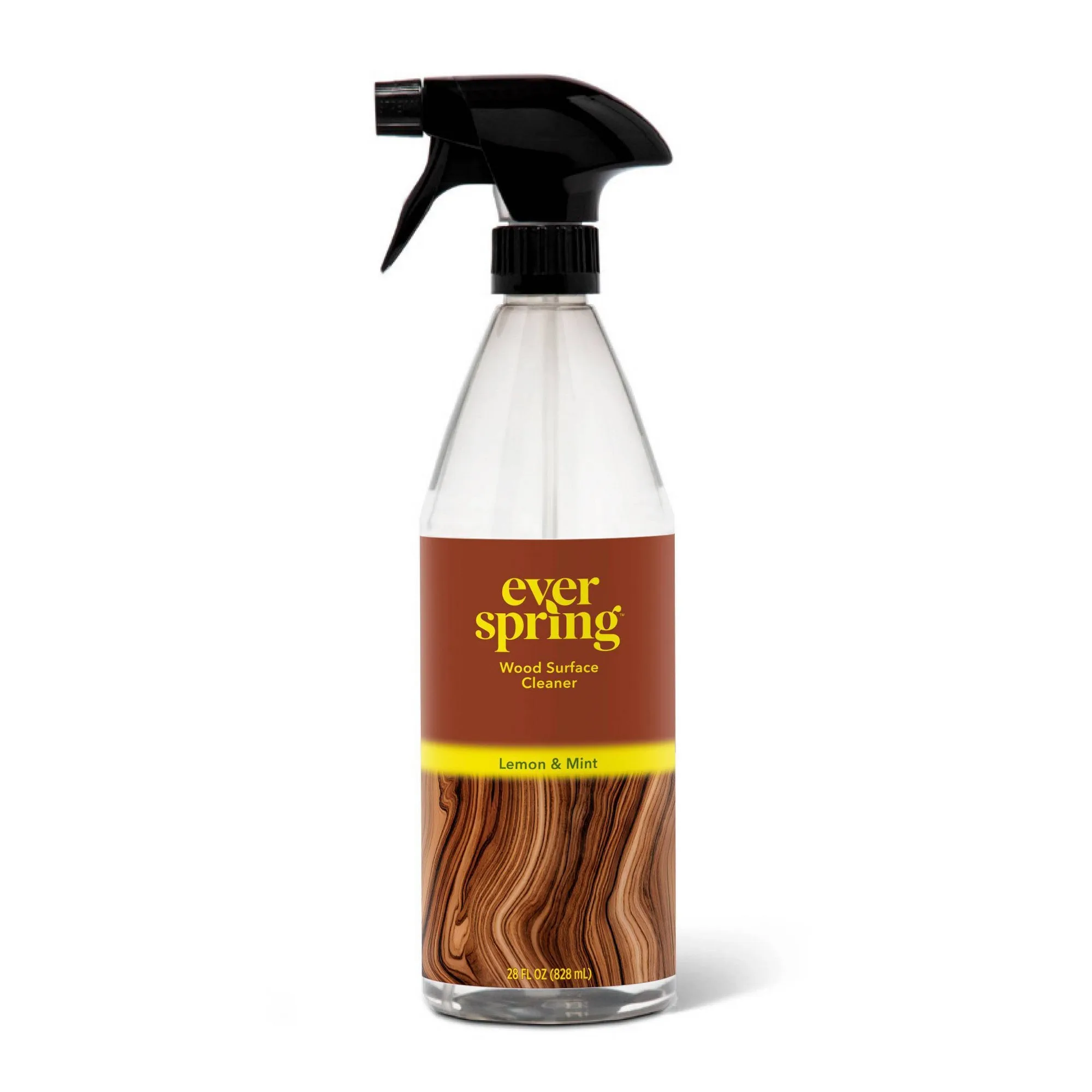 Lemon Mint Wood Surface Cleaner Liquid Pouch For Furniture Care, Gentle Shine And Protective Finish For Home Use