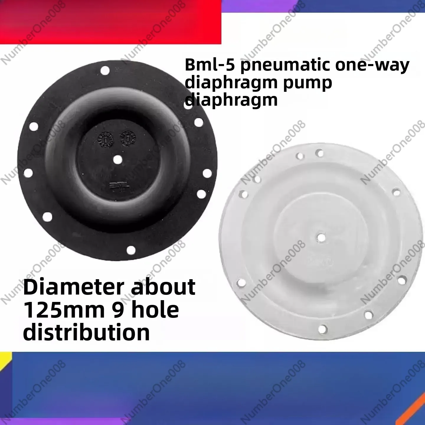 

4Pcs PTFE Diaphragm Replacement for BML-5/BML-10 Pneumatic Pump, Air Operated Double Diaphragm Pump Parts