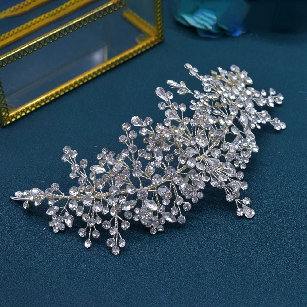 A328 Crystal Bridal Tiaras Luxury Headband Rhinestone Headpiece Vintage Wedding Hair Accessories Princess Queen Hair Jewelry