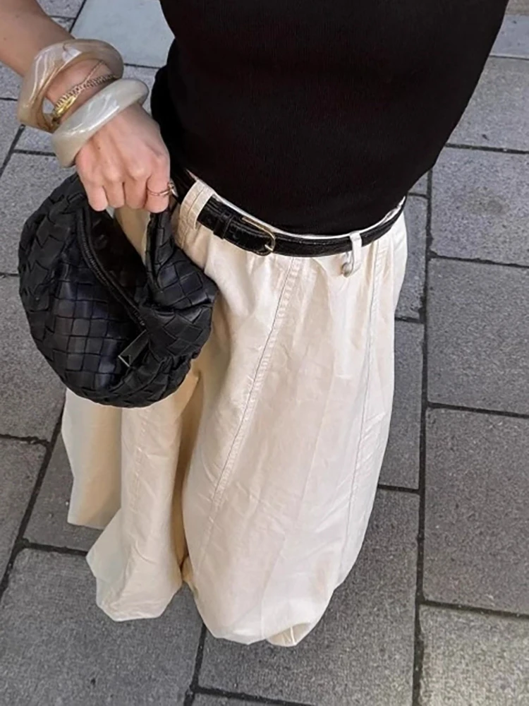 

Новые модные женские юбки для вечеринок 2026: Элегантные длинные юбки в уличном стиле, однотонные, с завышенной талией, свободного кроя