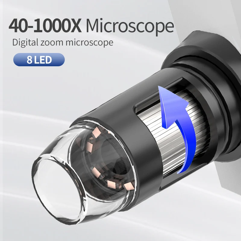 4.3‘’ Digital Microscope 1000X Zoom HD Electronic Microscopes Camera Magnifier for Soldering Phone Repair Microscope
