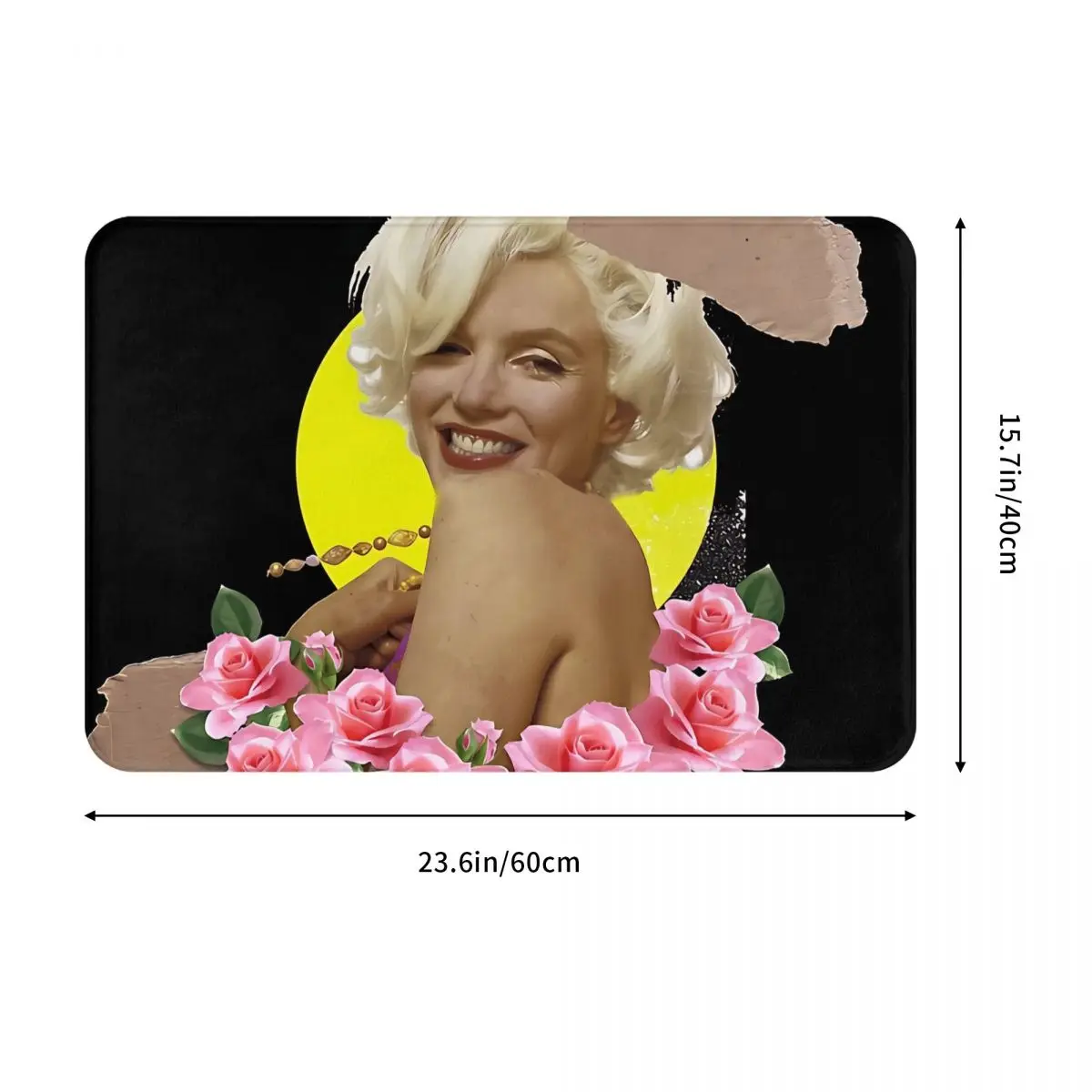 Smile Marilyn Monroe Sex Goddess Non-slip Doormat Carpet Bath Bedroom Mat Prayer Indoor Decorative