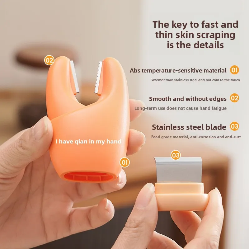 2-in-1 Crab Claw Garlic Peeler & Ginger Scraper with Magnetic Handle — Your Kitchen’s New Best Friend