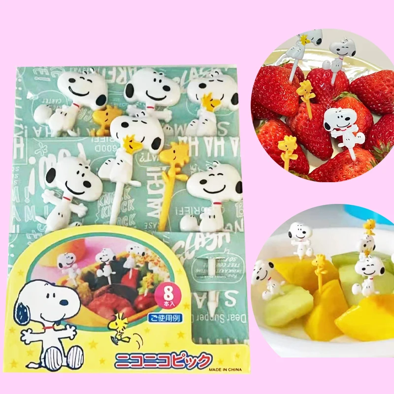 

Snoopy Fruit Skewers Toothpick Party Home Cartoon Kawaii Stylish Funny Restaurant Anime Fashion Cute Lovely Girls Kids Gift