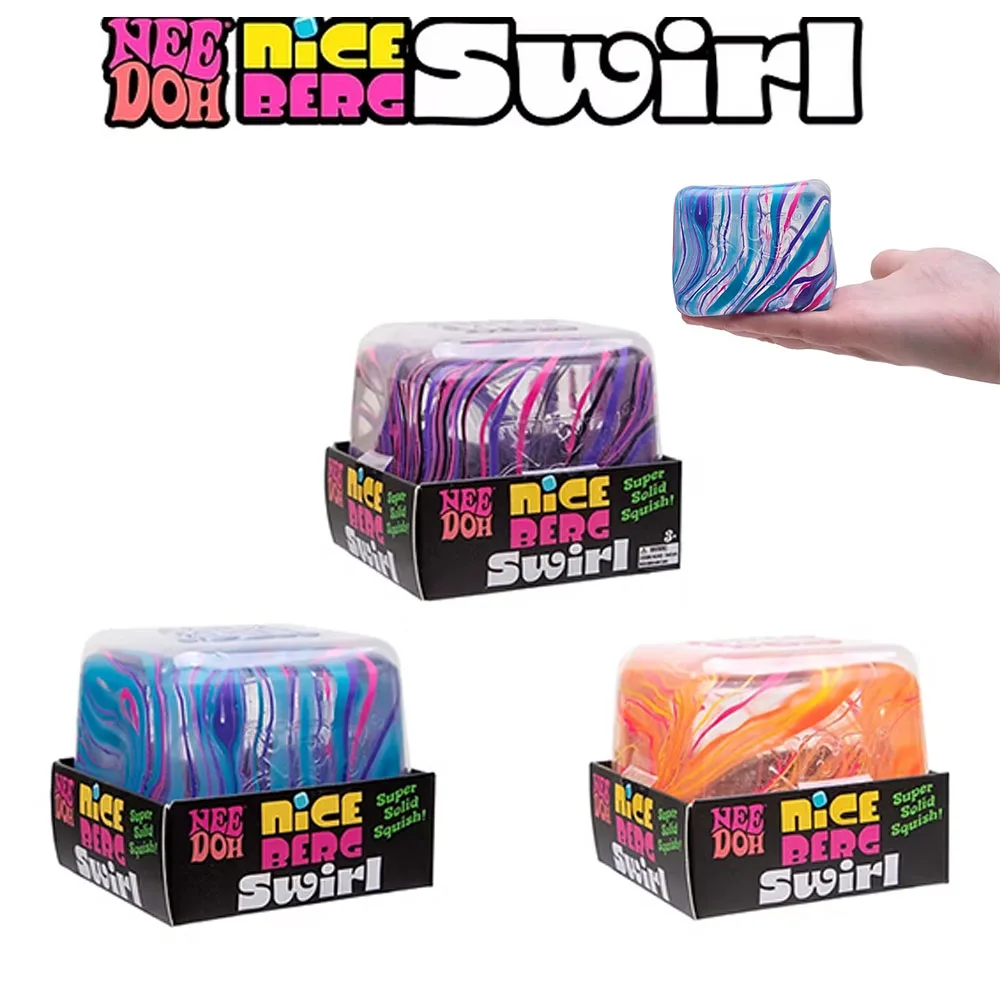 Schylling NeeDoh Nice 8.5cm Berg Sensory Stress Reliever Fidget Tool for Anxiety & Focus Desk Sensory Cube Adult Gifts