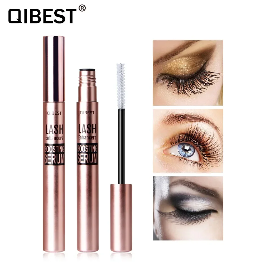 QIBEST 속눈썹 케어 액체 영양 에센스 속눈썹 자연스럽게 길고 깊이 영양을 공급하는 속눈썹 두껍고 곱슬거림