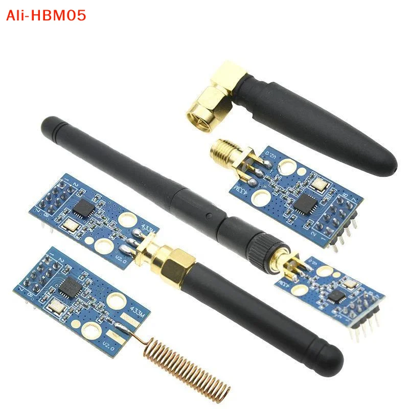 (HB05)CC1101 433MHz Wireless Module With SMA Antenna Wireless Transceiver Module Increased Gain SMA Glue Rod Antenna