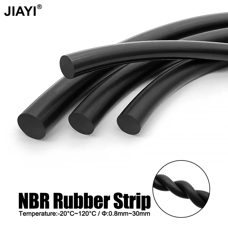 5/10Meter NBR Rubber Strip Oil Resistance Heat-resistant O Ring Cord OD 0.8 1 1.5 2 2.5 3 4 Mm Good Compression, Anti-wear