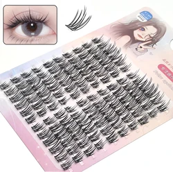 10 Rows Double Sun Flowers/ Spires Individual Soft Tips Light Split Double Tips Segmented DIY Hand Made Extension False Lashes