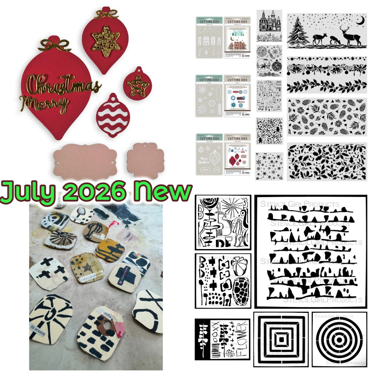 July 2026 New Christmas Borders Christmas Village Dies Metal Cutting Dies Stencil DIY Scrapbook Handmade Photo Album Decoration