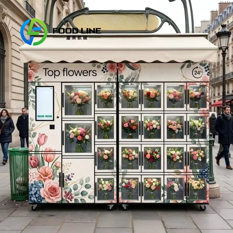 Automatic Flower Vending Machine Commercial 24 Hours Self‑Service Fresh Bouquet Vending Cabinet Constant Temp Keeping Fresh
