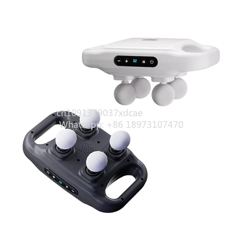 New High-frequency Powerful Unique 4-head Body . Massager Vibration Cordless Handheld Deep Tissues Muscle Fascia .