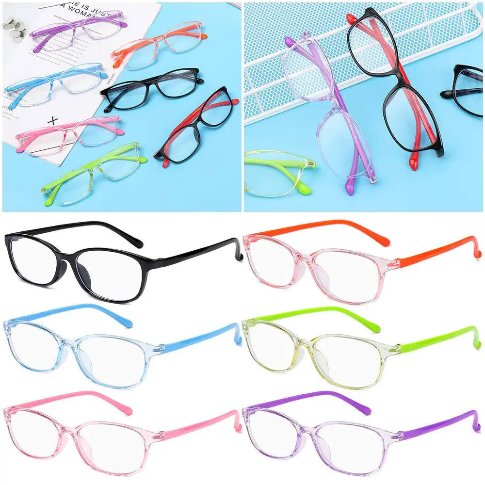 Clear Lens Anti Radiation Boy Girl Anti Blue Light Glasse Square Computer Glasses Kids Eyeglasses Safety Eyewear