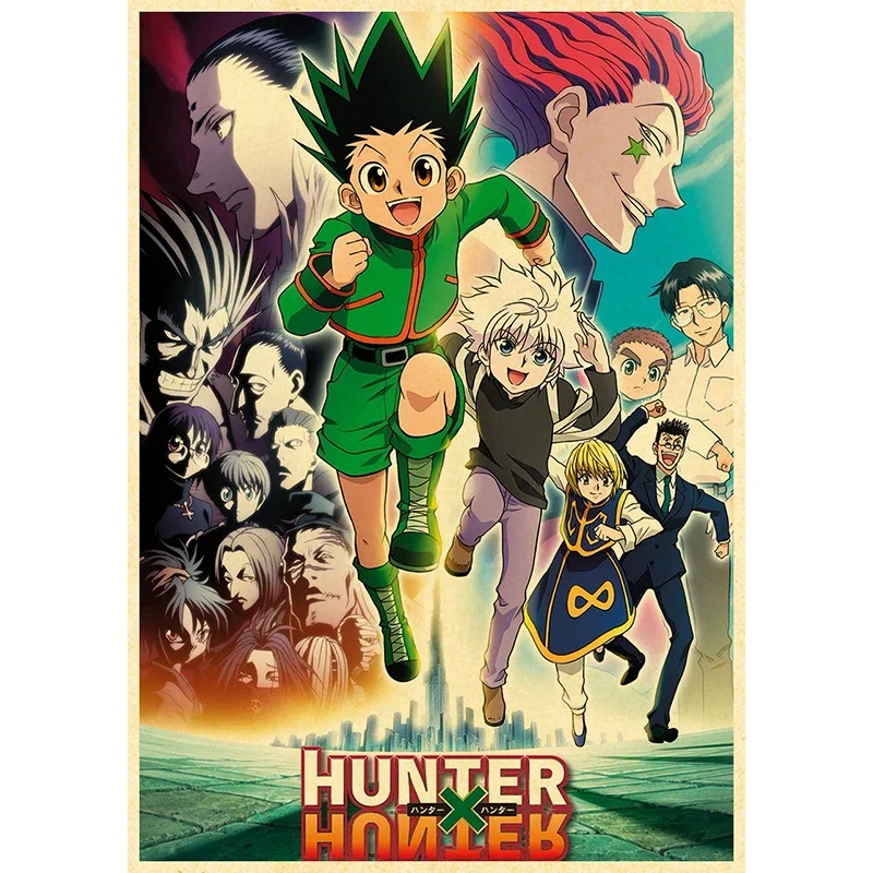 Hunter X Hunte аниме постер Декор для дома постеры комната стена Pictur крафт-бумага ретро и печать художественный Бар Кафе наклейки