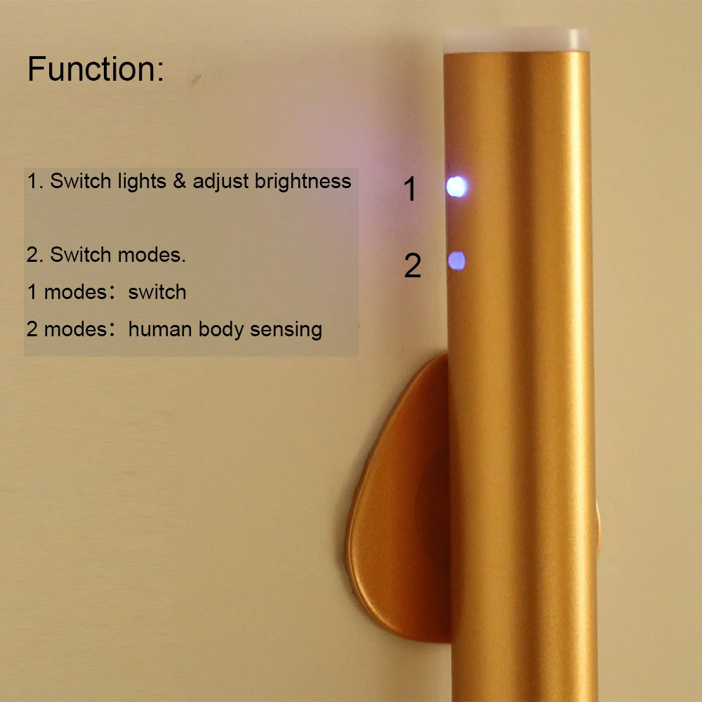 Imagem -04 - Prova Dip65 Água Controle Remoto Led Recarregável Luz de Parede Usb Bateria Recarregável Lâmpada Leitura Fácil Montagem para Sala Estar Ip65 à