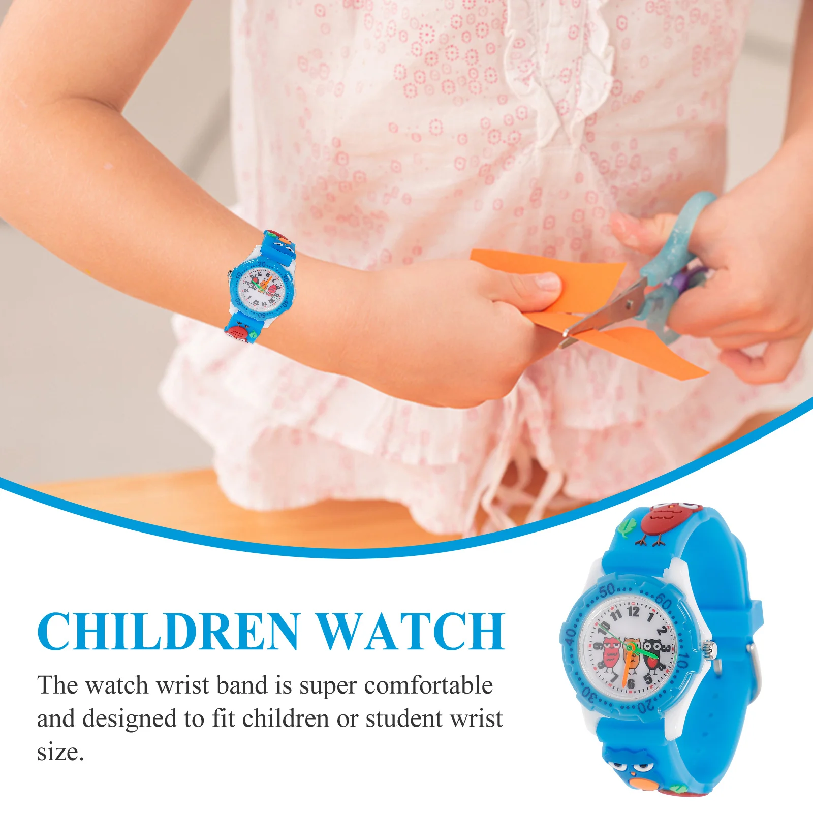 Jam Tangan Tali Burung Hantu Kartun 3D Anak-anak Jam Tangan Gelang Karet Gerakan Tepat Mudah Dipakai Hadiah Ulang Tahun Jam Tangan Anak Kartun