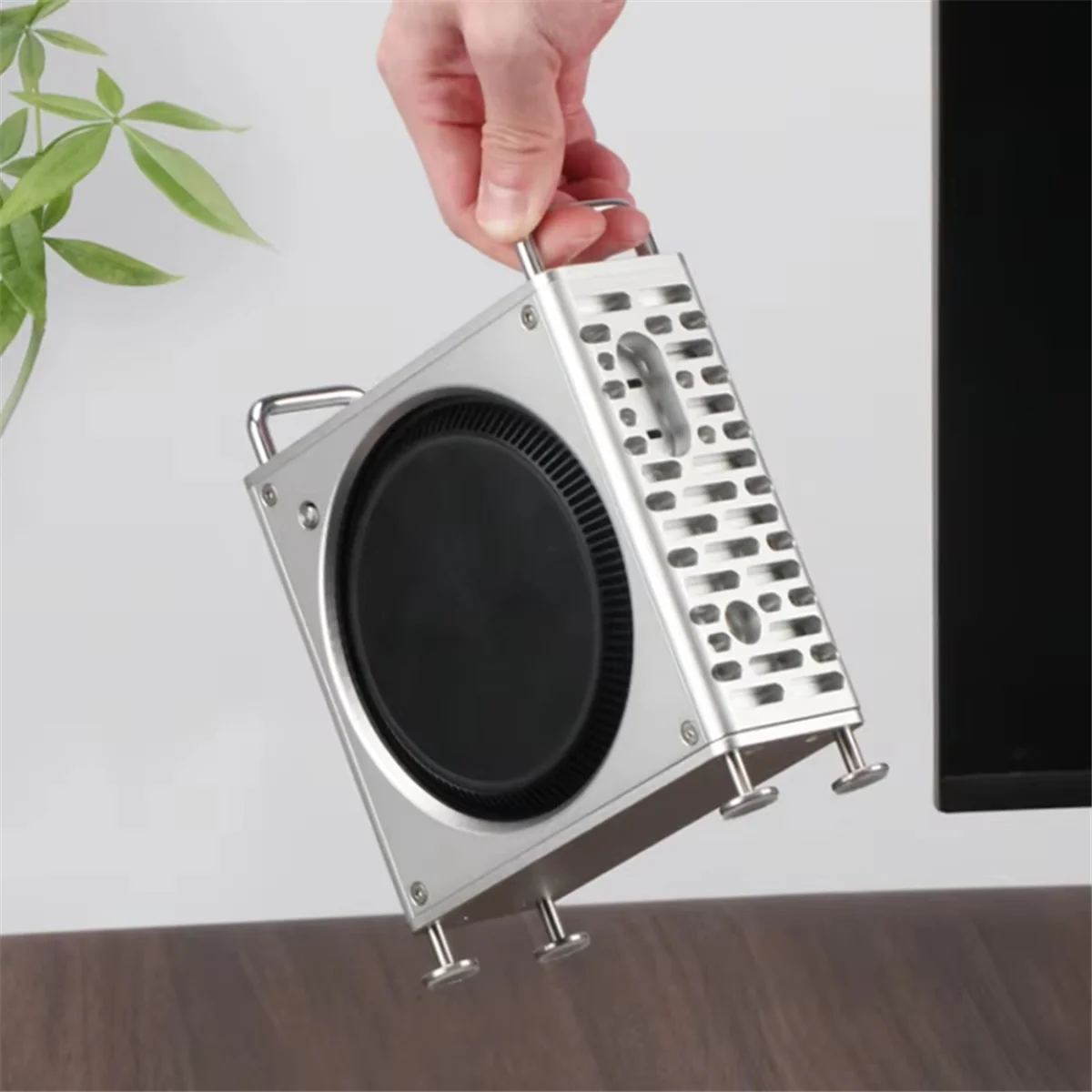 BISMZ สําหรับ Mac Mini M4/M4 Pro ขาตั้งแนวตั้งคอมพิวเตอร์กรณีฝาครอบป้องกันอุปกรณ์เสริมคอมพิวเตอร์สําหรับ Mac Mini M4/M4 Pro