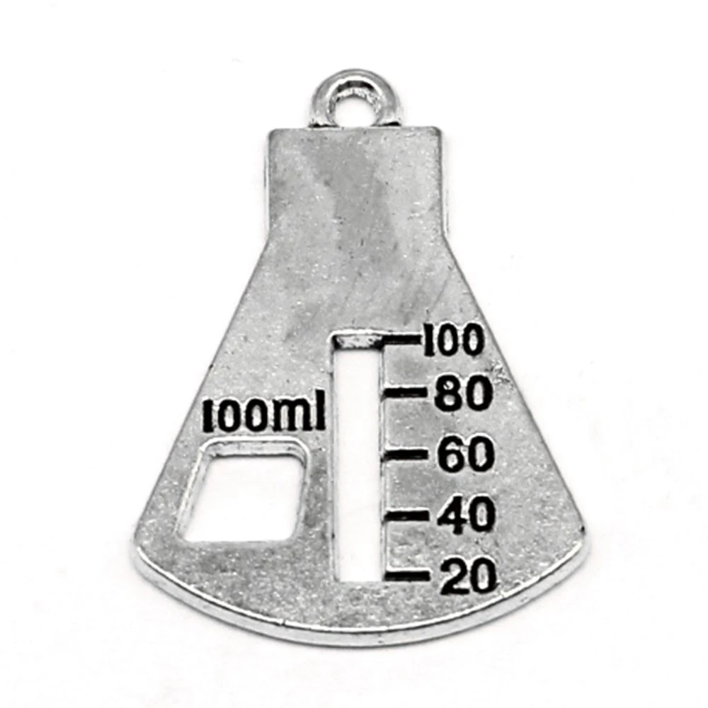 5pcs 20x27mm Measuring Cup Charms Man Pendant Car Accessori Vintage Jewelry Antique Silver Color