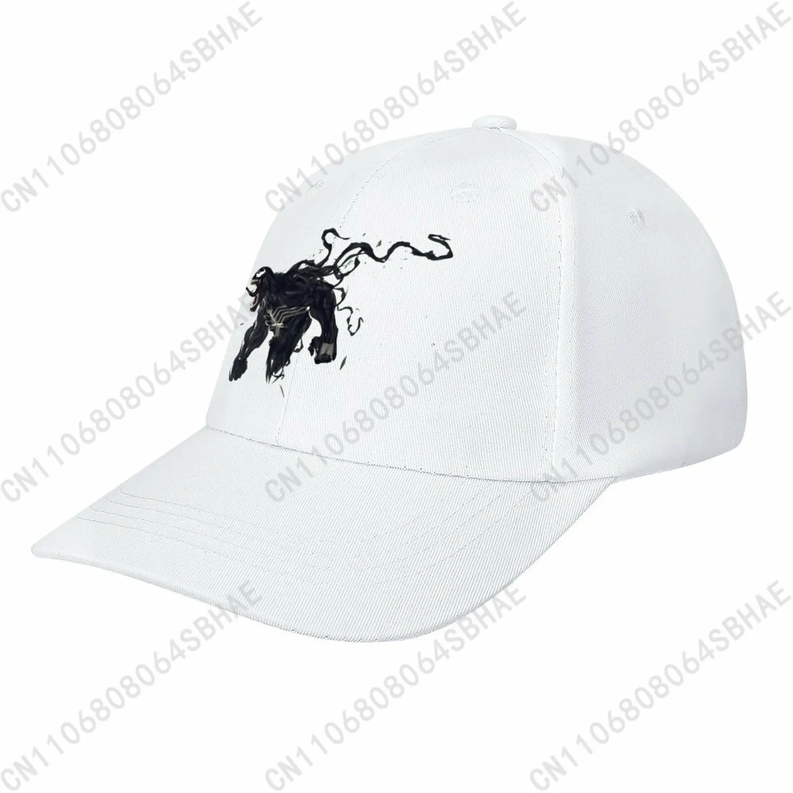 

Marvel Venom Baseball Cap Men Women Curved Brim Washed Rubber Print Adjustable Daily Wear Cap Custom Casual Gift Cosplay