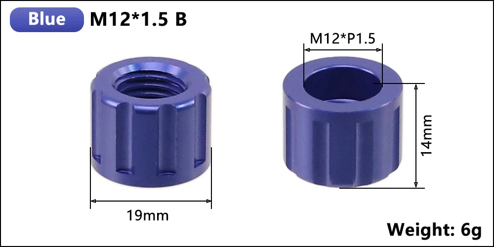 Heppe fahrrad durch achse mutter schraube fahrrad durch achse end kappe fahrrad naben rohr welle spieß kappen für p1.0/1,5 durch alxe mehrfarbig – Detail 15