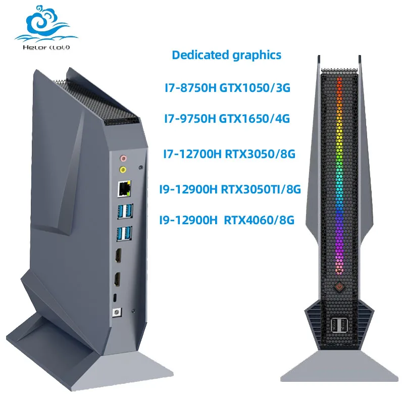 인텔 코어i9-12900H RTX4060 8G 게이밍 미니 PC, WIFI 지원, 2xDDR4 컴퓨터, 4xUSB3.0, 2xUSB2.0, 2xHDMI, 1xTYPE-C, 윈도우11 지원
