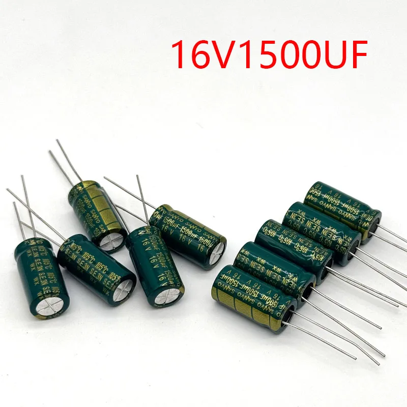 10pcs/lots 16V1500UF 10*20 High Frequency Low Impedance Aluminum Electrolytic Capacitor 1500uf 16v