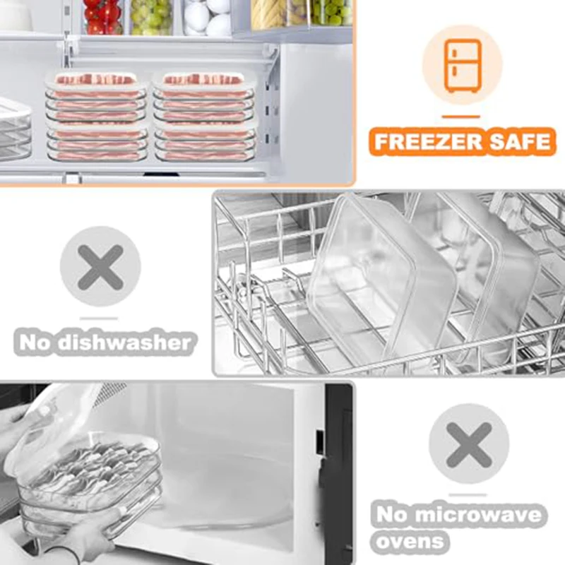 صناديق تخزين الطعام، وصناديق تخزين الثلاجة المختومة متعددة الطبقات، وصناديق تخزين الطعام في الفريزر، وأدوات تخزين المطبخ