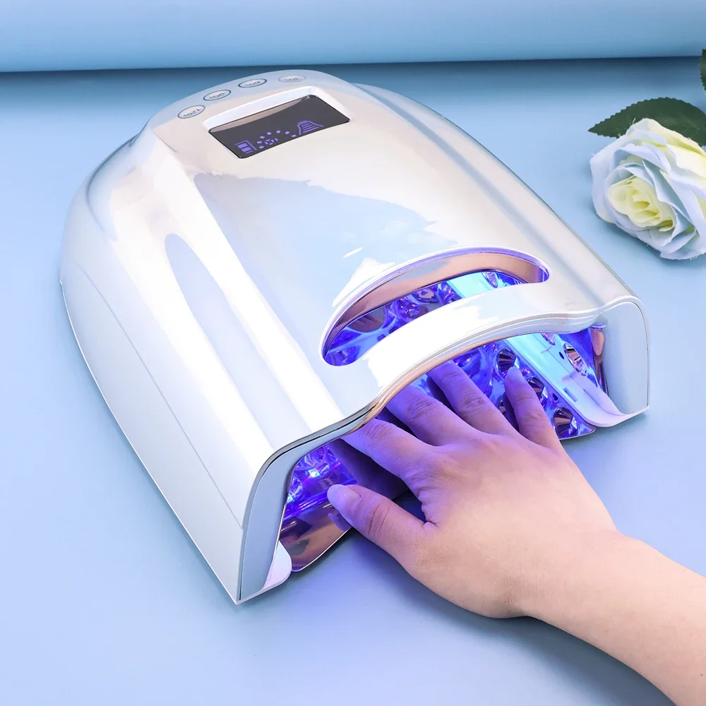 128W UV LED Nail Lamp Light Dryer for Gel Polish with 45 Beads 4 Timer Setting Professional Gel Curing Lamp for Women Girls