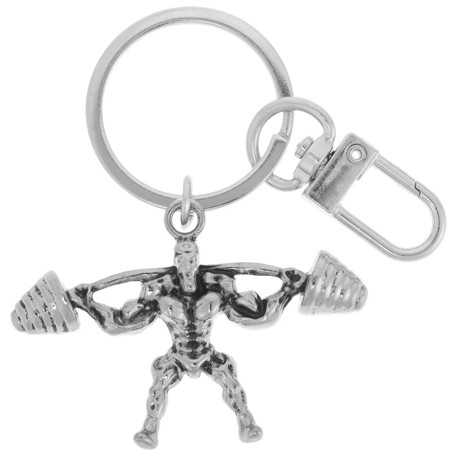 

Металлический брелок-гантель для мужчин, любителей фитнеса, мотивация к тренировкам, спортивный кулон, украшение для сумки, ювелирное изделие для тяжелоатлетов