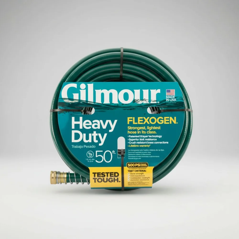 

50ft Heavy Duty Flexible Garden Hose, Kink-Resistant Water Hose for Lawn Sprinklers & Vegetable Gardens