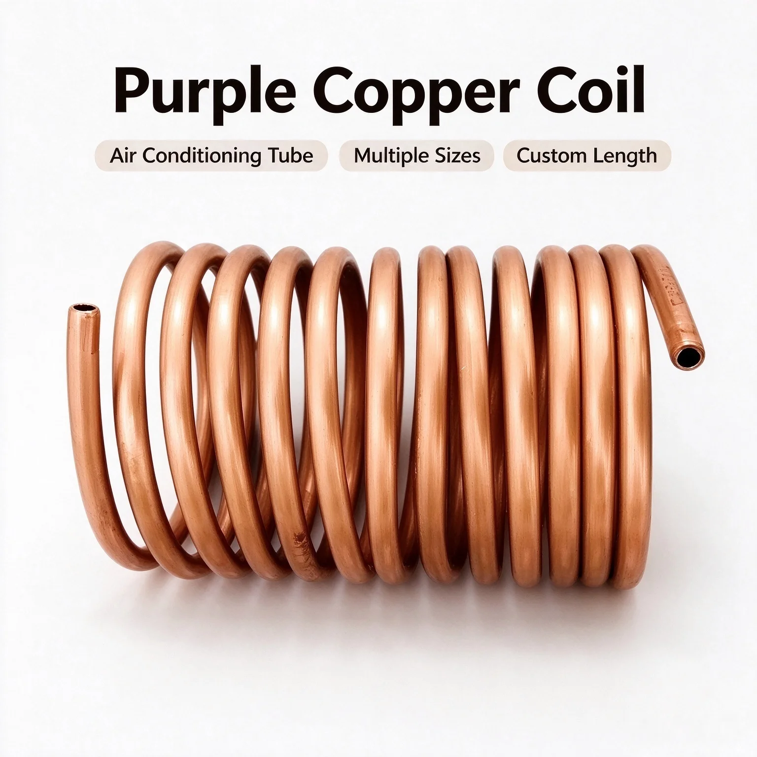 1Meter Soft Copper Tube Coil OD 2/3/4/5/6/8/9/10/12/14/16/19/22/25mm 99.9%Pure Coppers Wire Pipe Air Cooling DIY