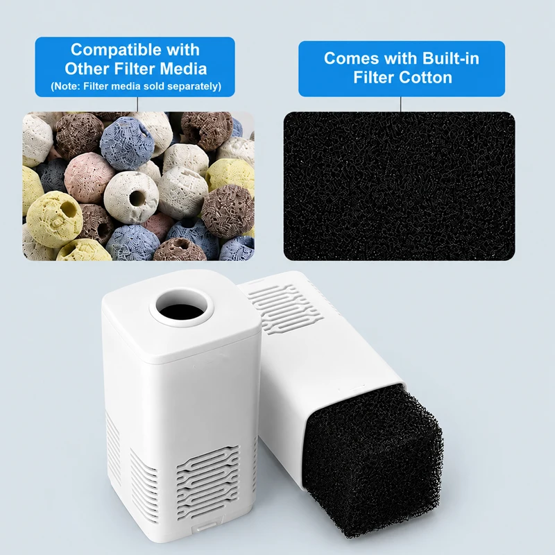 Aquarium-Filterpumpe Fischbecken Tauchbare Geräuscharme Luft-Sauerstoff-Belüfter Wasserwechselpumpe Aquarium-Luftpumpe Wellenerzeuger 220V – Detail 7