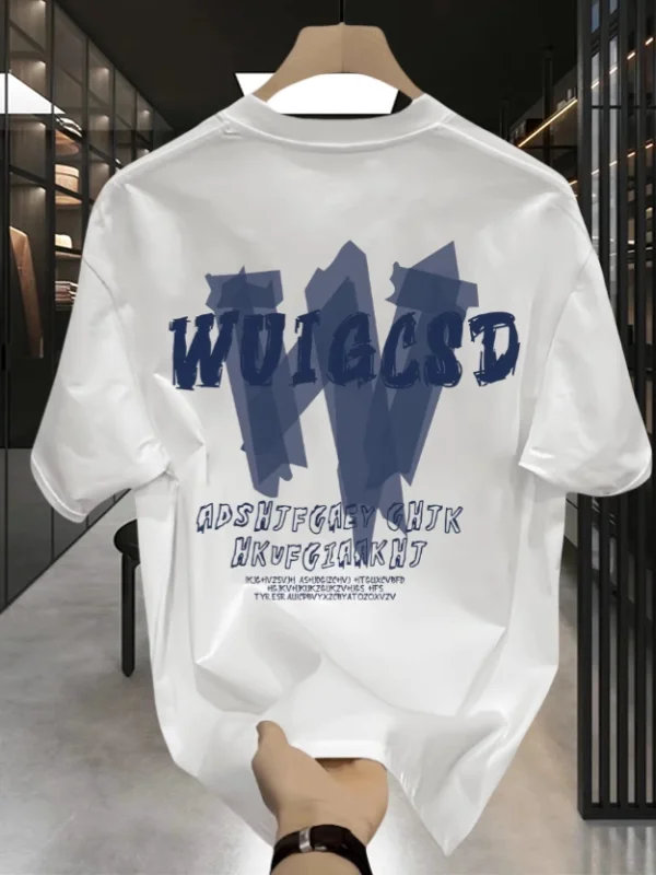 

Heavyweight Pure Cotton Extra Large Size 300 Pou INS Loose Trendy ort Sve Men Summer New High End round Ne f Sle...