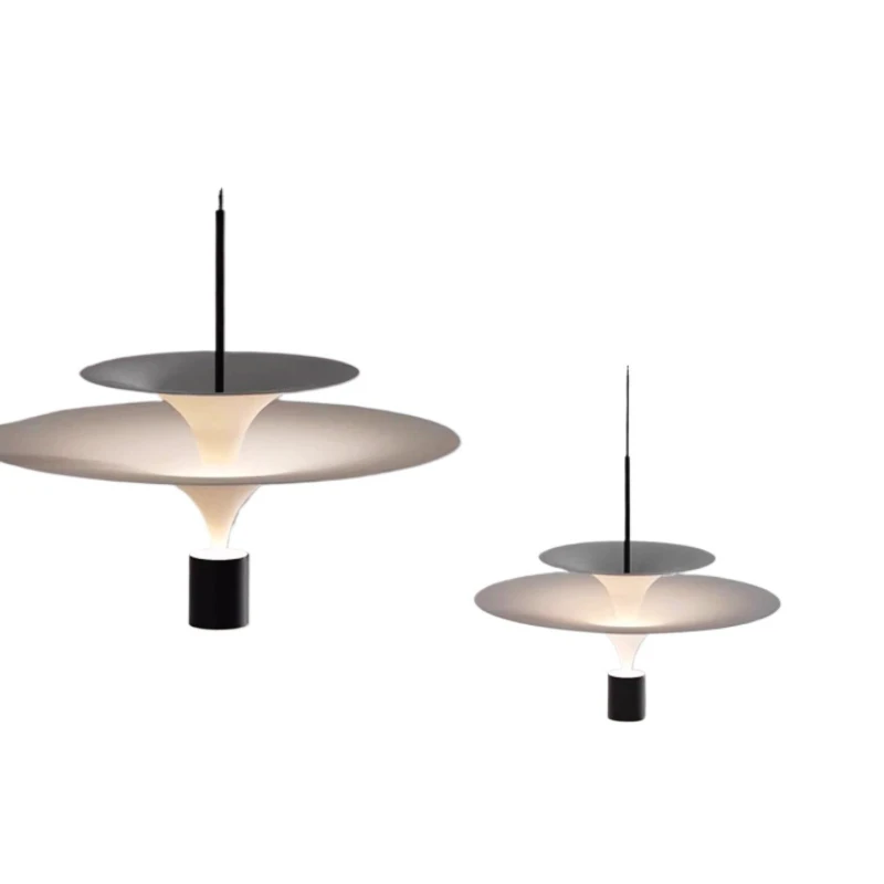 

Современная минималистичная люстра для ресторана, многослойные круглые лампы, минималистичная летающая тарелка для спальни.