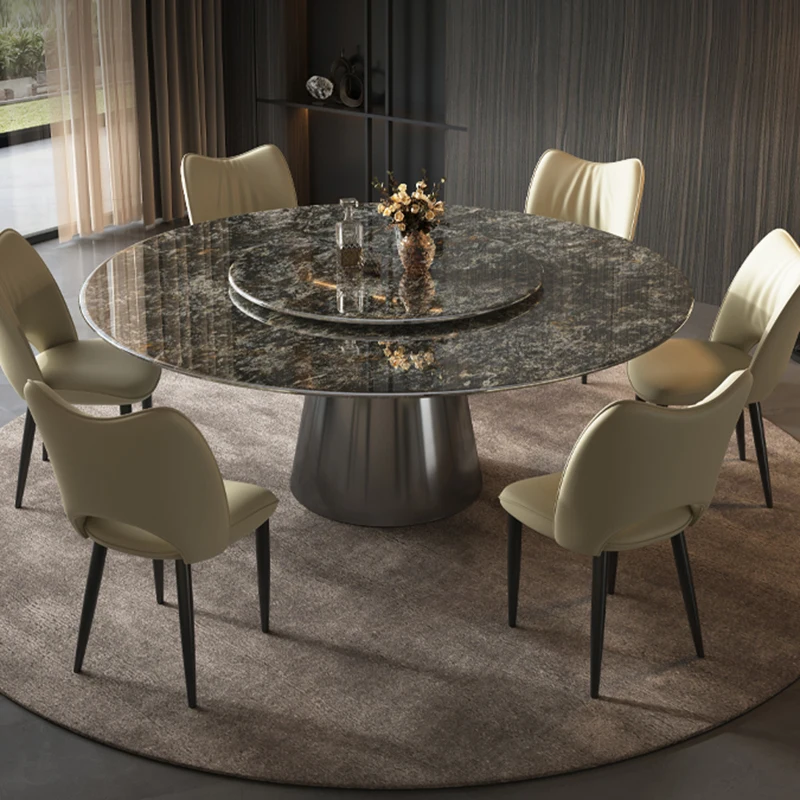 Round Dinning Coffee Table Kitchen Console Desk Dressing Side Table Small Marble Dining Juegos De Comedor Salon Furniture