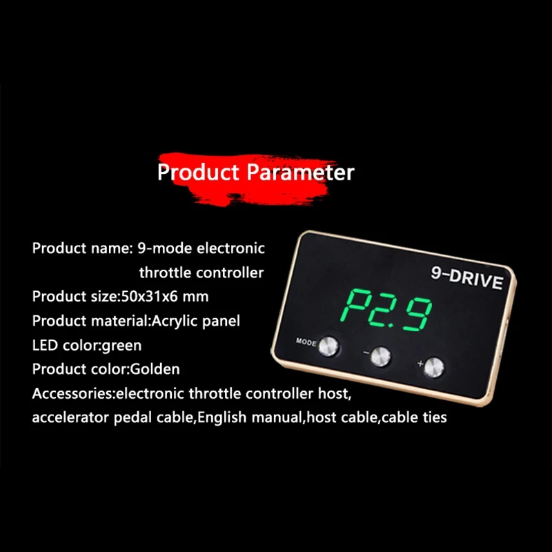 Throttle Response Controller 9 Drive Modes Racing Accelerator Potent Booster Tuning Parts Accessory