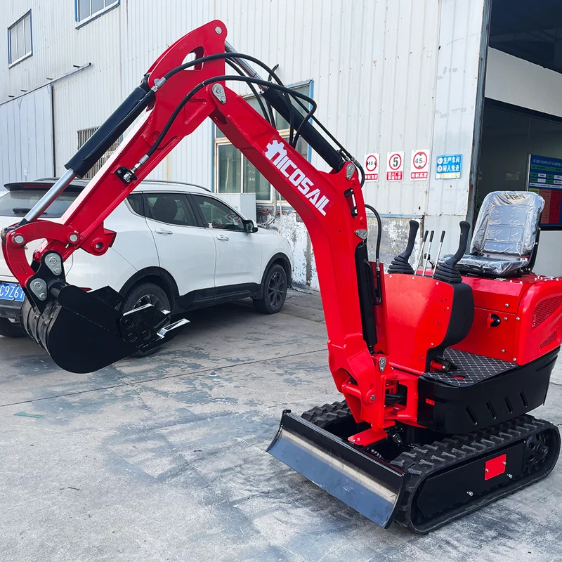 Landbouwmachines 1200kg Boerderij Boomgaard Kleine Graafmachine Rupstype 1,2 Ton Micro Graafmachine Accessoire Maatwerk