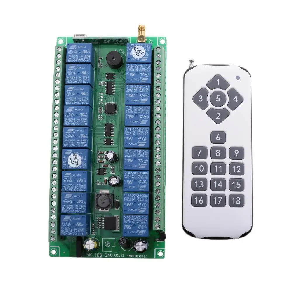 1CH Relay RF Switch Inverter Remote Control Unit 12V 24V Receiver Transmitter for Electronic Equipment