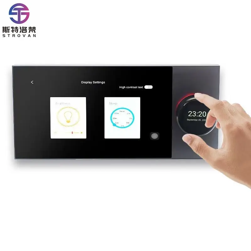 

ZXHK 2025 TUYA Generation 7 Inch Touch Screen Panel Smart Home Zigbee Gateway with Music Background Home Automation System