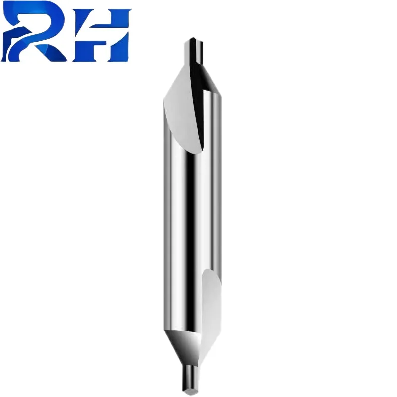 60 درجة التنغستن الصلب برأسين مركز الحفر سبائك الألومنيوم نقطة ثابتة الحفر طلاء زاوية 60 درجة للصلب #3