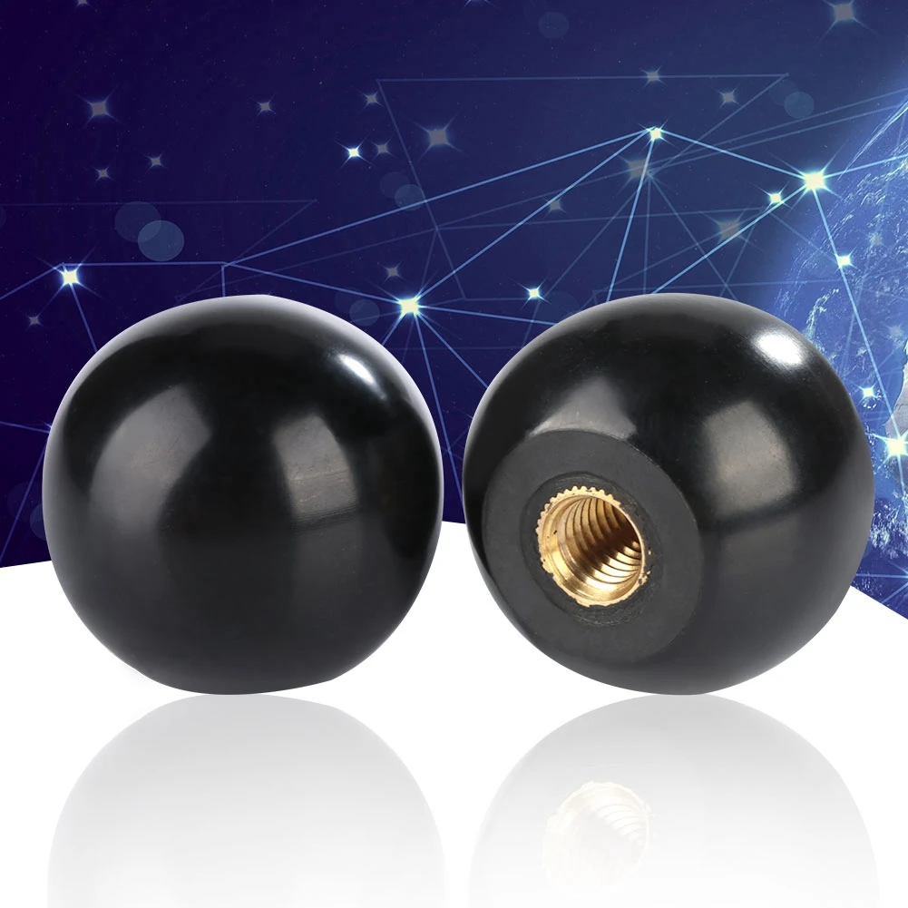 Ball Lever Knob Black Bakelite Ball Lever Knob Copper Insert M12*40 Machine Tool Replacement Copper  Ball Lever Knob