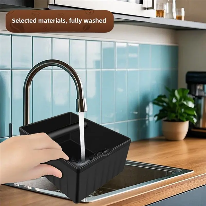 A84E-Coffee Grounds Tapping Box For Espresso Machine, With Tipping Rod And Non-Slip Rubber Base, Barista Quality Espresso Tappin