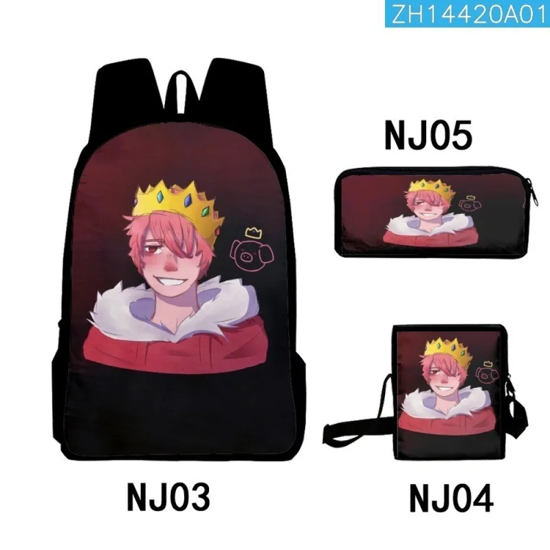 

Классический популярный Technoblade 3D печатный 3 шт./компл. школьные сумки для ноутбука рюкзак наклонная сумка через плечо пенал