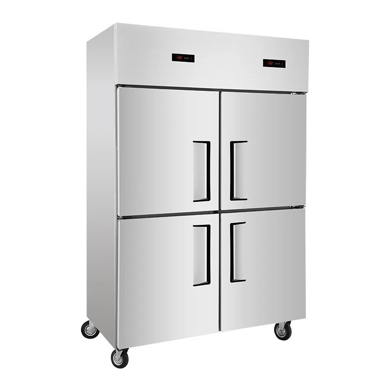 Freezer four doors six doors stainless steel refrigerated freezer fresh-keeping cabinet refrigerator kitchen cabinet