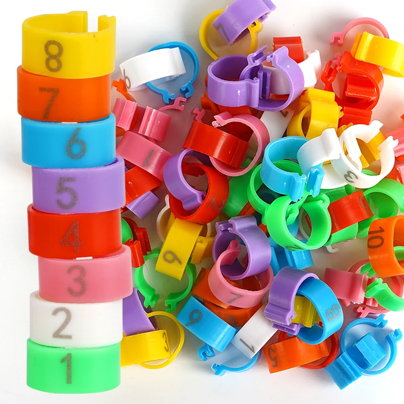 50Pcs 16/20Mm Chicken Duck Leg Rings with Number Animal Identification Tool for Poultry Sign Foot Loop Buckle Clip Farm Supplies view 2