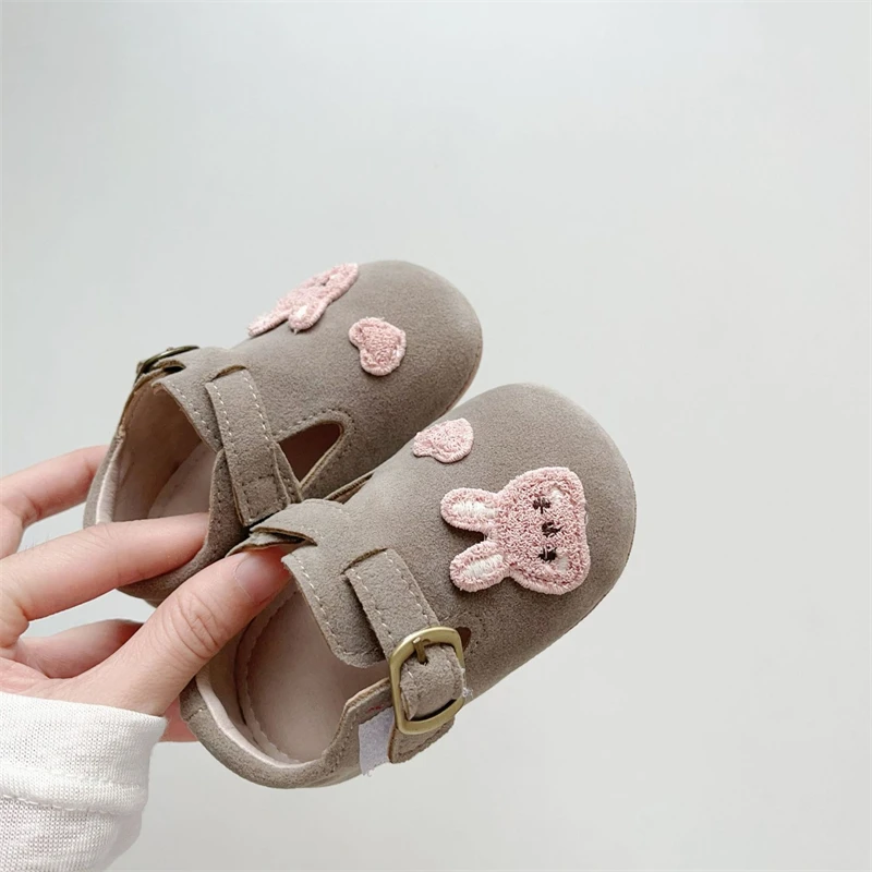 Spring Autumn Children Princess Shoes for Baby Girls Cartoon Rabbit Shoes Soft Soled Non Slip Toddler Kids First Walking Shoes