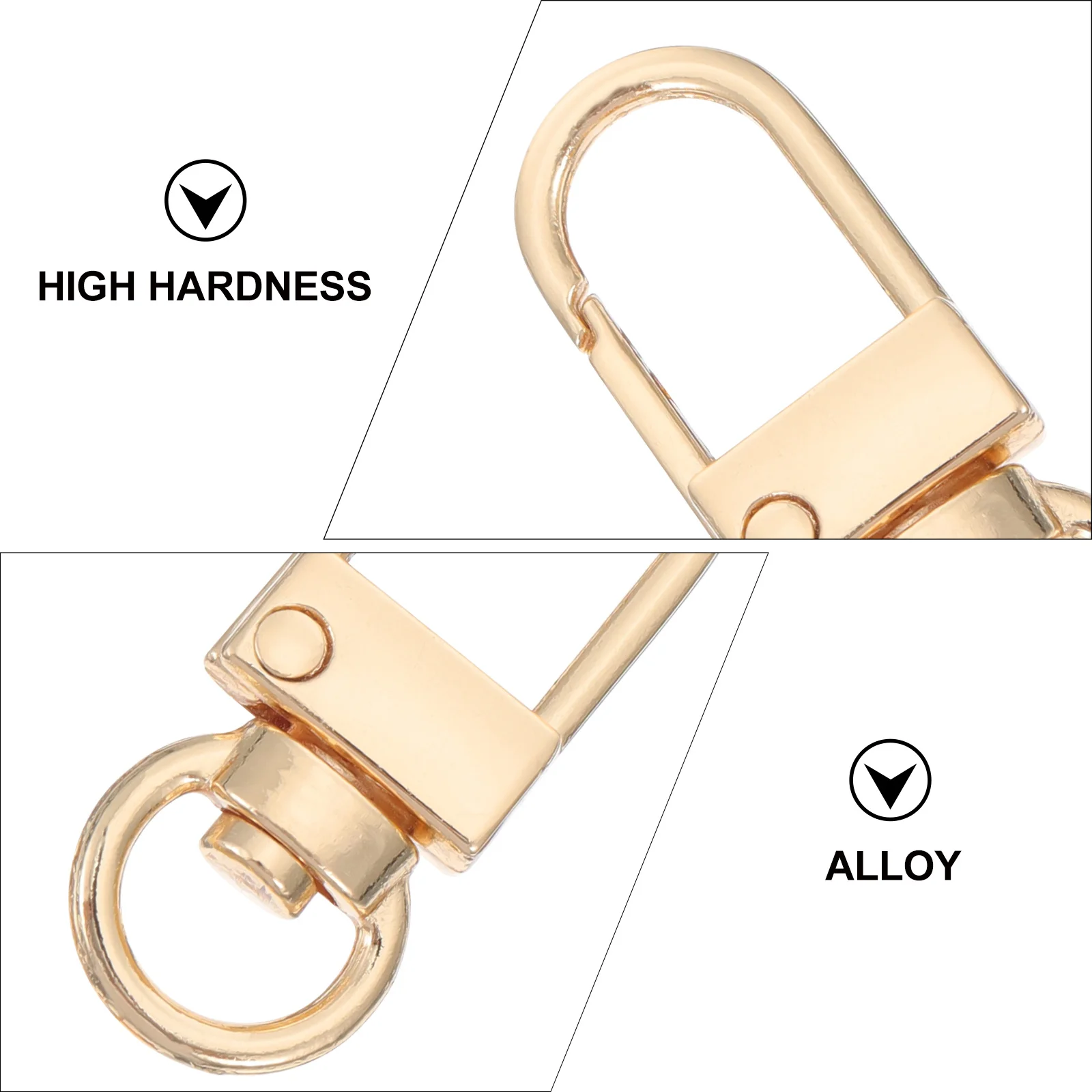 

15pcs Metal Swivel Trigger Clip Clasp Heavy Duty Alloy Snap Hook For Diy Craft Keychain Jewelry Making Swivel Trigger Clip