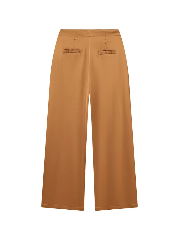 Luźne spodnie z szerokimi nogawkami dla kobiet, do biura, z kieszeniami, proste, długie spodnie, modne, wiosenne, nowe, streetwearowe, damskie spodnie do pracy.