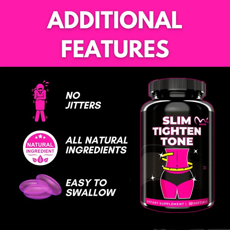 Women reduce abdominal fat, reduce bloating, natural burner promotes slim waistline, tightens skin tone -60 capsules