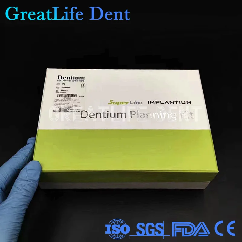 GreatLife Kit de instrumentos de cirugía de implante de abolladuras, Kit de planificación de Dentium, SuperLine, Implantium